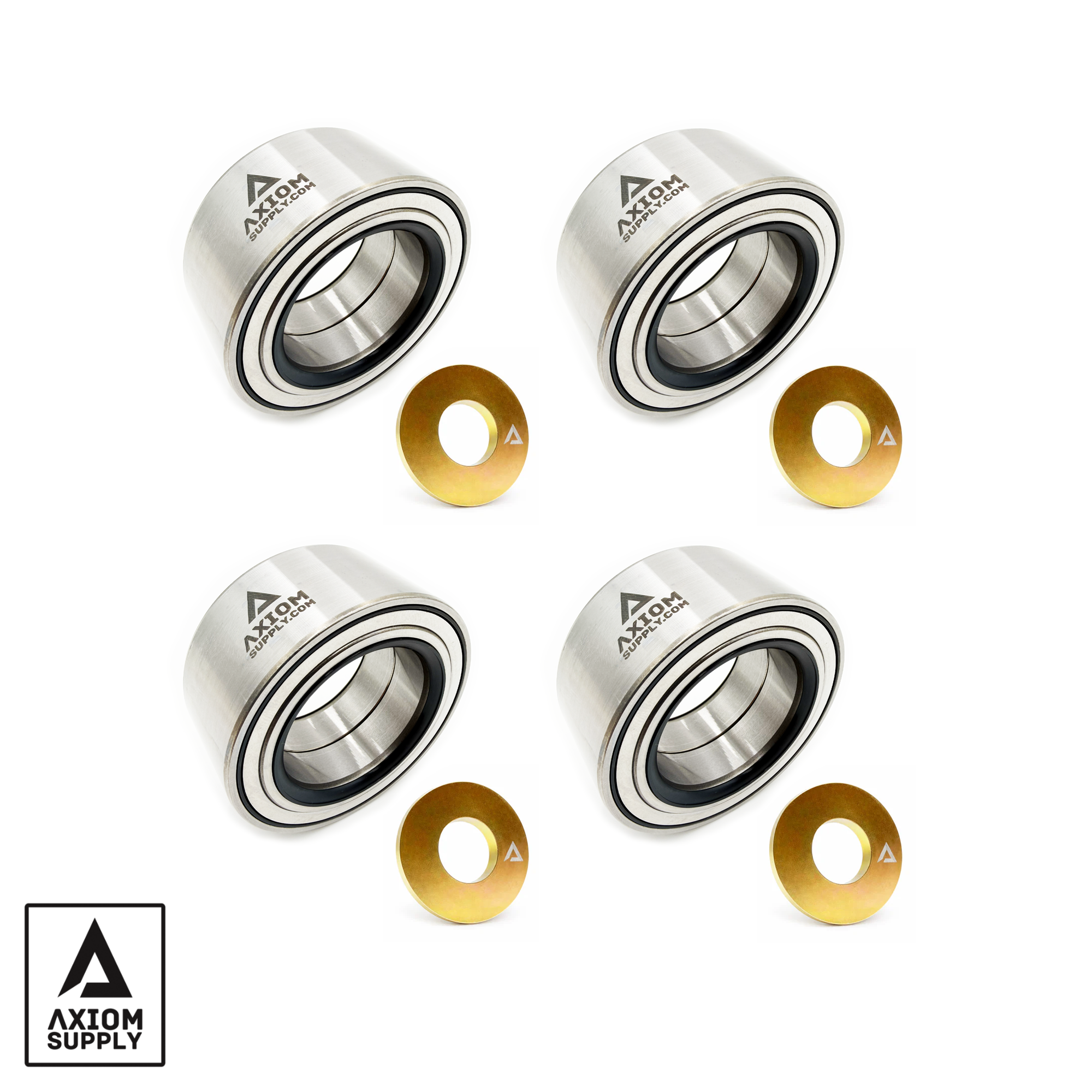 Axiom Supply Polaris Lifetime Warranty Wheel Bearing 4 Pack w/ Axle Wa
