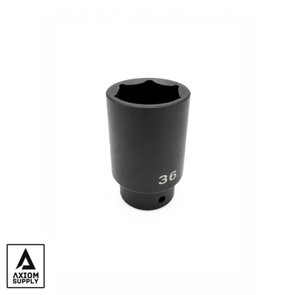 Axiom Supply Axle Spindle Nut 36mm Impact Deep Socket