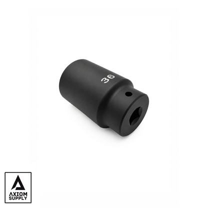 Axiom Supply Axle Spindle Nut 36mm Impact Deep Socket