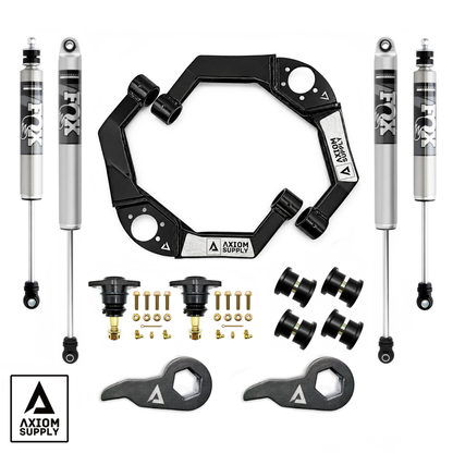 Axiom Supply Stage 3 FOX 2.0" Performance Leveling System GM HD Truck 2500 / 3500 Silverado / Sierra 2001-2010