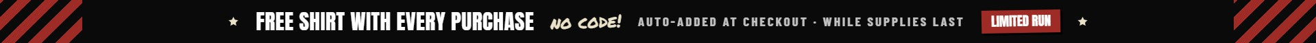 Free shirt with every purchase - no code - auto-added at checkout